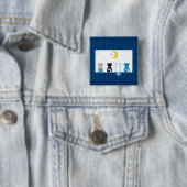 Katzen, die Mondknopf schauen Button (Beispiel)