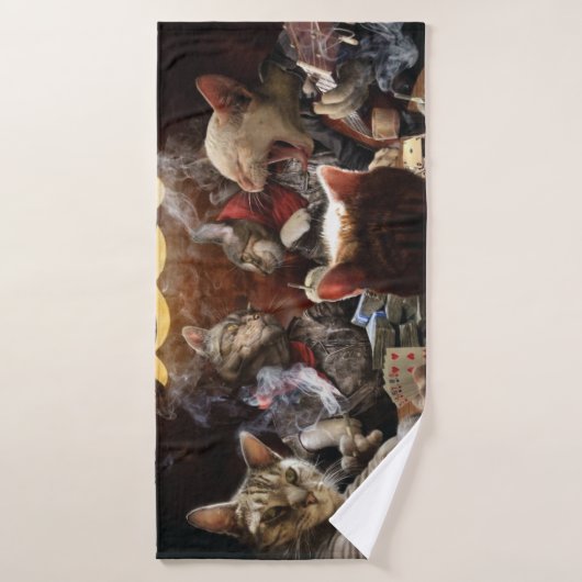 Katzen, die Poker spielen Badehandtuch (Badehandtuch)