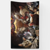 Katzen, die Poker spielen Banner (Vertikal)