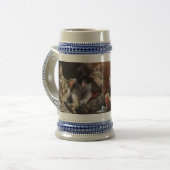 Katzen, die Poker spielen Bierglas (Vorderseite Links)