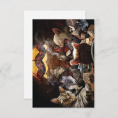 Katzen, die Poker spielen Dankeskarte (Vorne/Hinten)