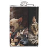 Katzen, die Poker spielen Flachmann (Rückseite)