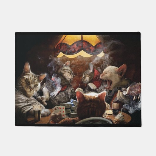 Katzen, die Poker spielen Fußmatte (Vorderseite)