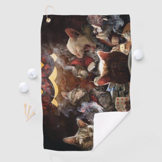 Katzen, die Poker spielen Golfhandtuch (Insitu)