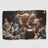 Katzen, die Poker spielen Golfhandtuch (Horizontal)