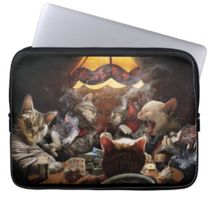 Katzen, die Poker spielen  Laptopschutzhülle
