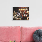 Katzen, die Poker spielen Leinwanddruck (Insitu (Wohnzimmer))