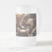 Katzen, die Poker spielen Mattglas Bierglas (VorderseiteRechts)