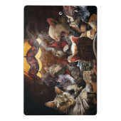 Katzen, die Poker spielen Mini Klemmbrett (Rückseite)