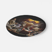 Katzen, die Poker spielen Pappteller (Schrägansicht)