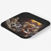 Katzen, die Poker spielen Pappteller (Gewinkelt)