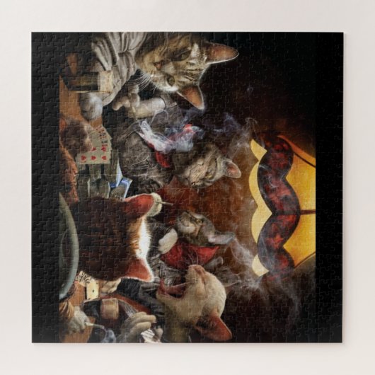 Katzen, die Poker spielen Puzzle (Horizontal)