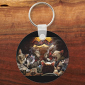 Katzen, die Poker spielen Schlüsselanhänger (Vorderseite)