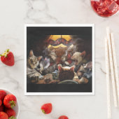 Katzen, die Poker spielen Serviette (Beispiel)