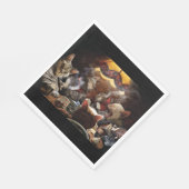 Katzen, die Poker spielen Serviette (Ecke)