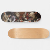Katzen, die Poker spielen Skateboard (Horizontal)