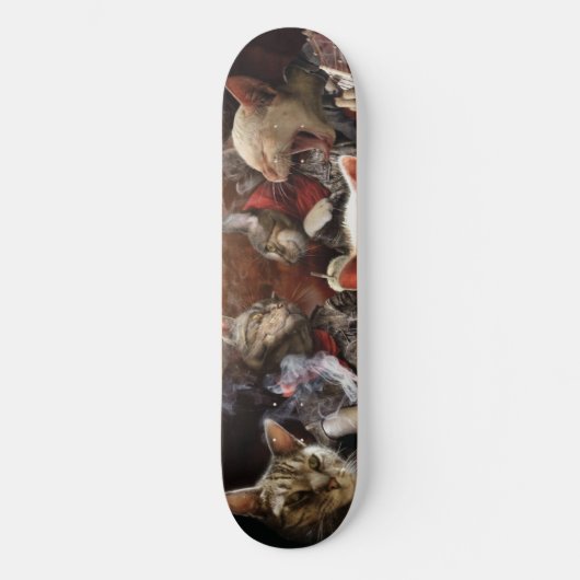 Katzen, die Poker spielen Skateboard (Vorderseite)
