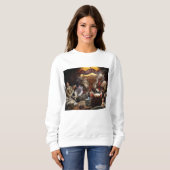 Katzen, die Poker spielen Sweatshirt (Vorne ganz)