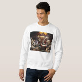 Katzen, die Poker spielen Sweatshirt (Vorne ganz)