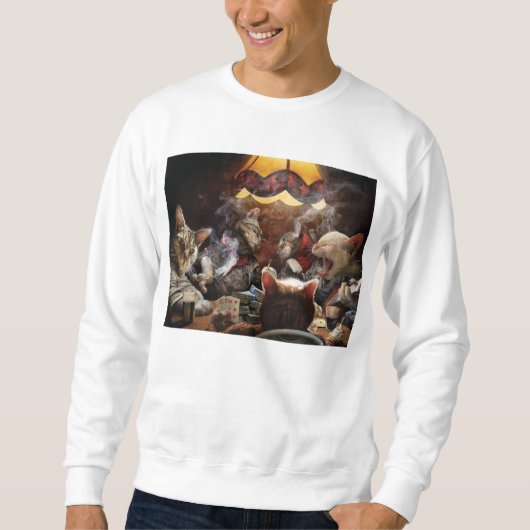 Katzen, die Poker spielen Sweatshirt (Vorderseite)