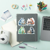 Katzen, die Schach spielen Aufkleber (iPad Hülle)