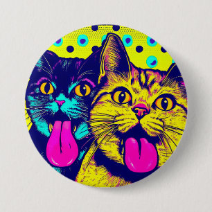 Katzen, die sich die Kunst des Pops ausschließen Button