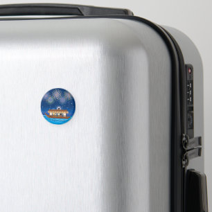 Katzen, die sich in Feuerwerken erfreuen, an Bord Magnet