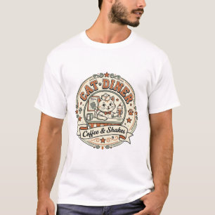 Katzen-Diner Retro-Restaurant Katze Vintage V T-Shirt