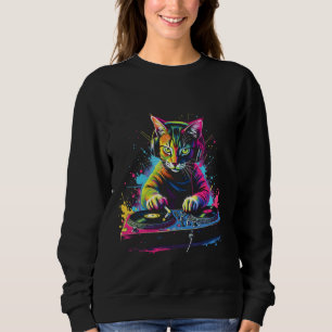 Katzen DJ Art Sweatshirt