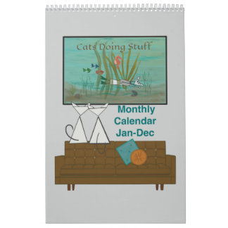 Katzen Doing Stuff 12 Monate Kalender
