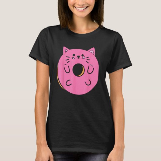 Katzen-Donut-Gebäck-Macher T-Shirt (Vorderseite)