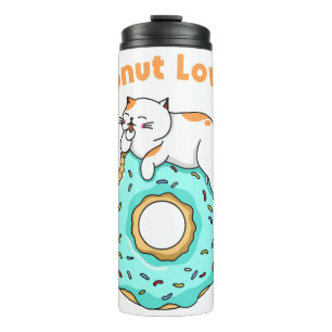 Katzen-Donut-Liebhaber Thermosbecher