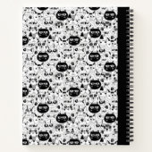 Katzen Doodle Schwarz-Weiß-Notebook für Kinder Notizblock (Rückseite)
