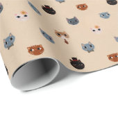 Katzen (Doppelperle Lusta) - Geschenkpapier (Rolleneckpunkt)