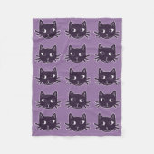 Katzen-Druck-lila Fleece-Decke Fleecedecke (Vorderseite)