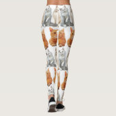 Katzen Druckmuster 01x4 Leggings (Rückseite)