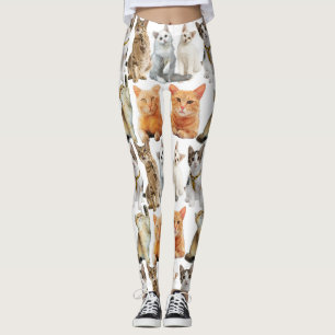 Katzen Druckmuster 01x4 Leggings