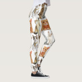 Katzen Druckmuster 01x4 Leggings (Rechts)