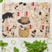 Katzen durch Utagawa Kuniyoshi Geschirrtuch (Gefaltet)