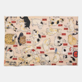 Katzen durch Utagawa Kuniyoshi Geschirrtuch (Horizontal)