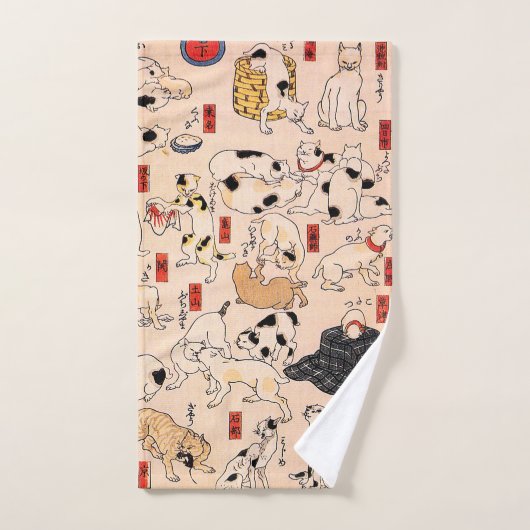 Katzen durch Utagawa Kuniyoshi Handtuch (Handtuch)