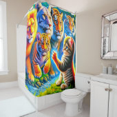 Katzen Duschvorhang (Beispiel)