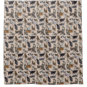 Katzen Duschvorhang (Vorderseite)