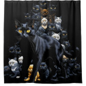Katzen Duschvorhang (Vorderseite)