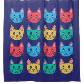Katzen Duschvorhang (Vorderseite)