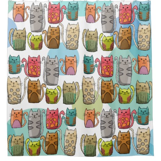 Katzen! Duschvorhang (Vorderseite)