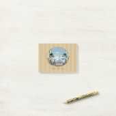 Katzen & Eiffelturm – Paris JoyNotes 4" x 3" Post-it Klebezettel (Auf Schreibtisch)