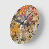 Katzen ein viel runde wanduhr (Winkel)