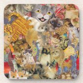 Katzen ein viel-Untersetzer Untersetzer (Vorderseite)
