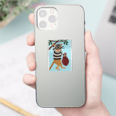 Katzen Einbrecher Aufkleber (Telefon)
